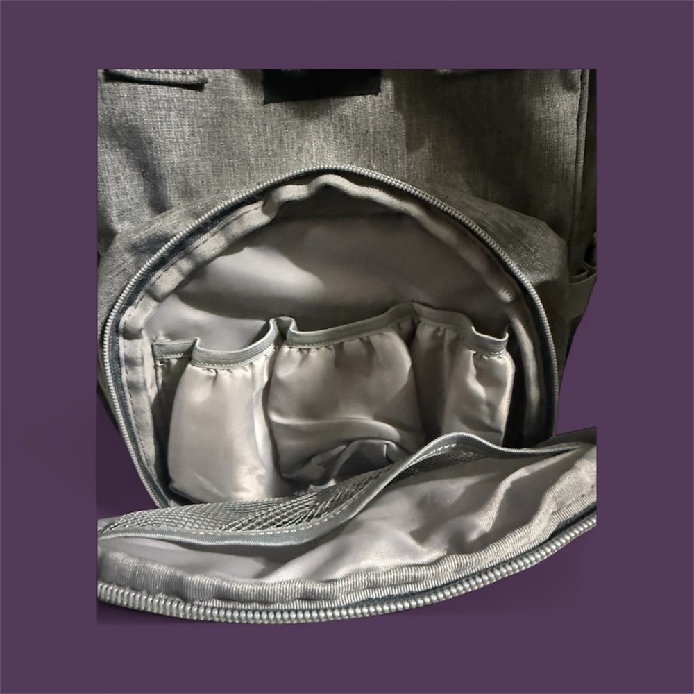 Gray Baby Bag Backpack​ - Picture 4 of 6